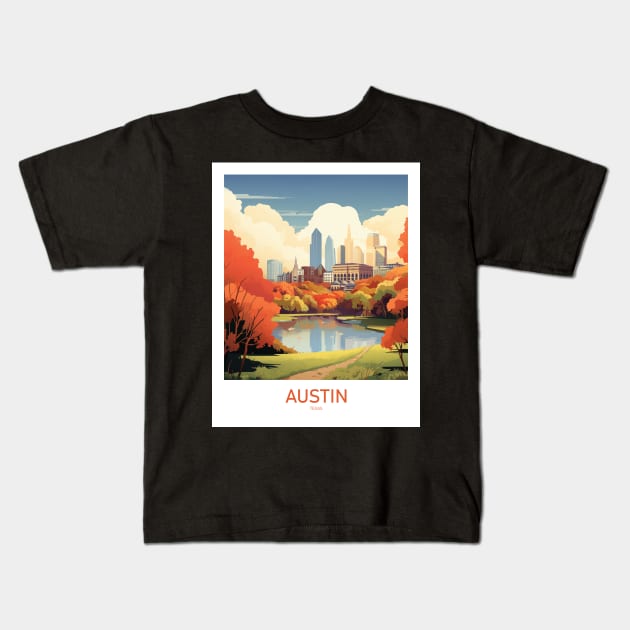 AUSTEN Kids T-Shirt by MarkedArtPrints